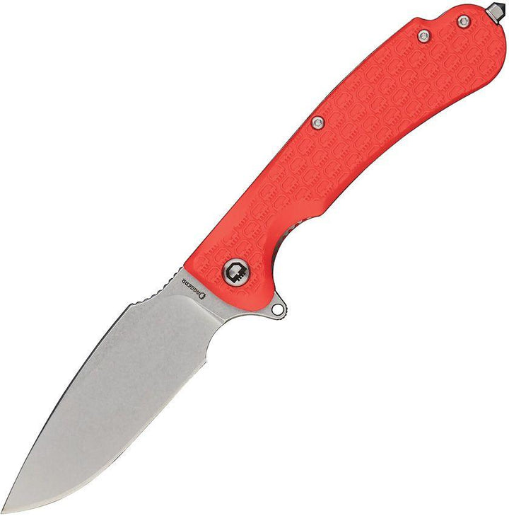 Daggerr Knives Fielder Linerlock Orange Textured FRN Stonewash 8Cr14MoV - Knives.mx
