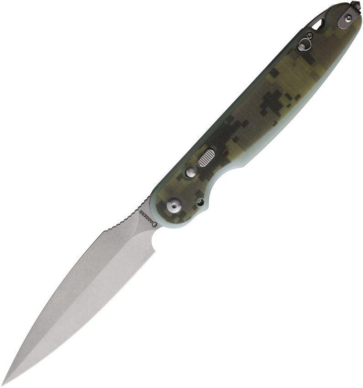 Daggerr Knives Nestor Button Lock Camo G10 Stonewash VG-10 - Knives.mx
