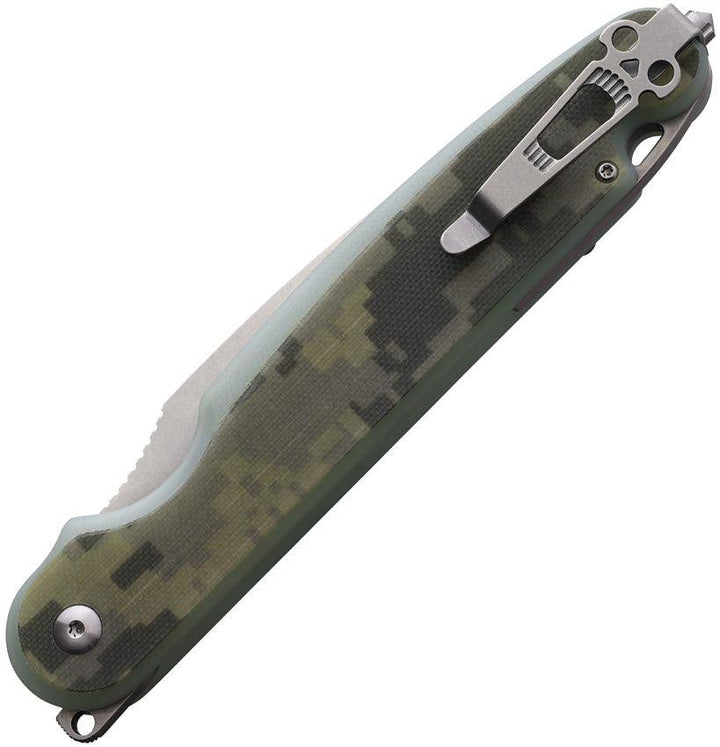 Daggerr Knives Nestor Button Lock Camo G10 Stonewash VG-10 - Knives.mx