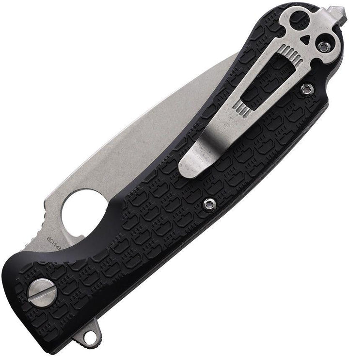 Daggerr Knives Resident Linerlock Black Textured FRN Stonewash 8Cr14MoV - Knives.mx