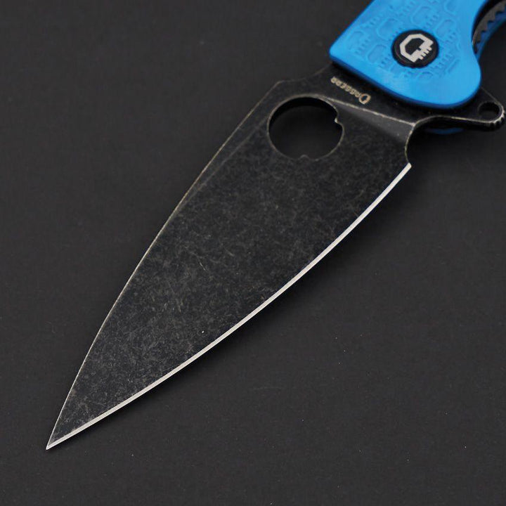 Daggerr Knives Resident Linerlock Blue Textured FRN Black Stonewash 8Cr14MoV - Knives.mx
