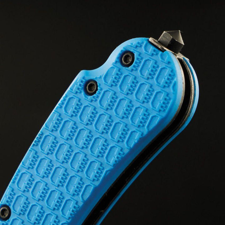 Daggerr Knives Resident Linerlock Blue Textured FRN Black Stonewash 8Cr14MoV - Knives.mx