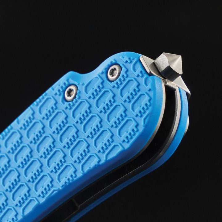 Daggerr Knives Resident Linerlock Blue Textured FRN Stonewash 8Cr14MoV - Knives.mx