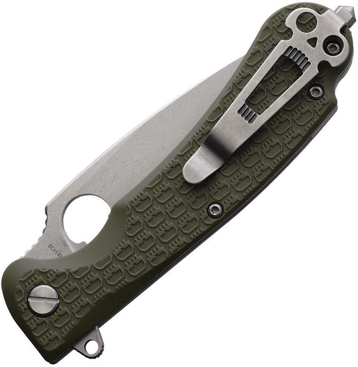 Daggerr Knives Resident Linerlock Olive Green Textured FRN Stonewash 8Cr14MoV - Knives.mx