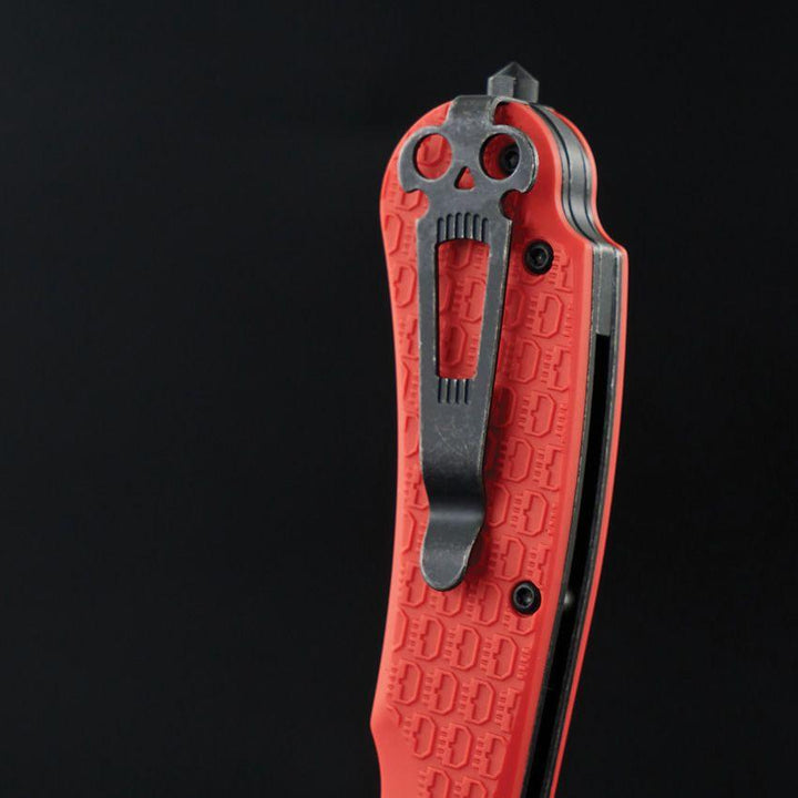 Daggerr Knives Resident Linerlock Orange Textured FRN Black Stonewash 8Cr14MoV - Knives.mx