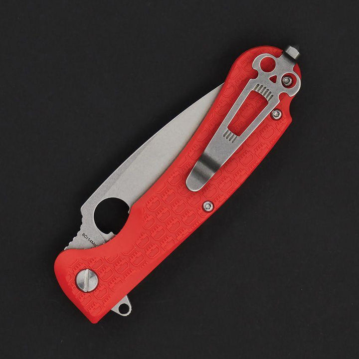Daggerr Knives Resident Linerlock Orange Textured FRN Stonewash 8Cr14MoV - Knives.mx
