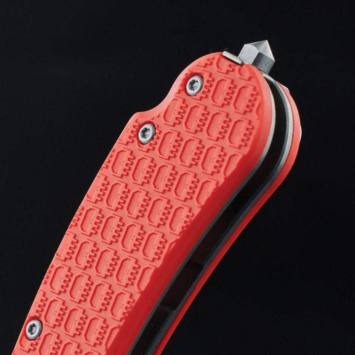 Daggerr Knives Resident Linerlock Orange Textured FRN Stonewash 8Cr14MoV - Knives.mx