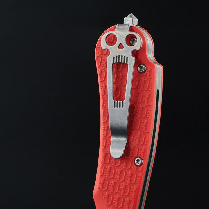 Daggerr Knives Resident Linerlock Orange Textured FRN Stonewash 8Cr14MoV - Knives.mx