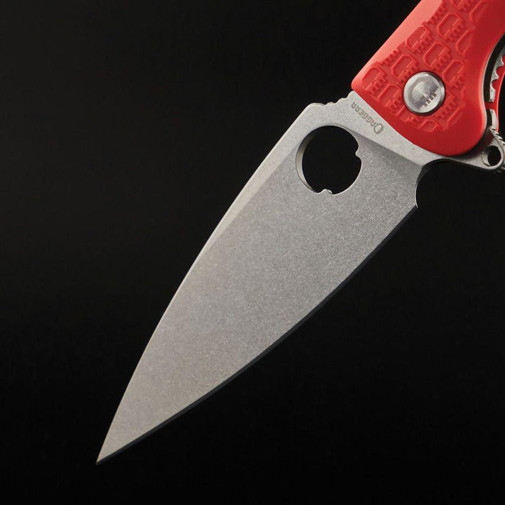 Daggerr Knives Resident Linerlock Orange Textured FRN Stonewash 8Cr14MoV - Knives.mx