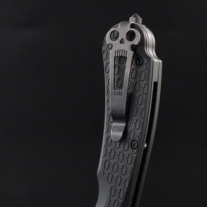 Daggerr Knives Rhino Linerlock Blackout Textured FRN Stonewash 8Cr14MoV - Knives.mx