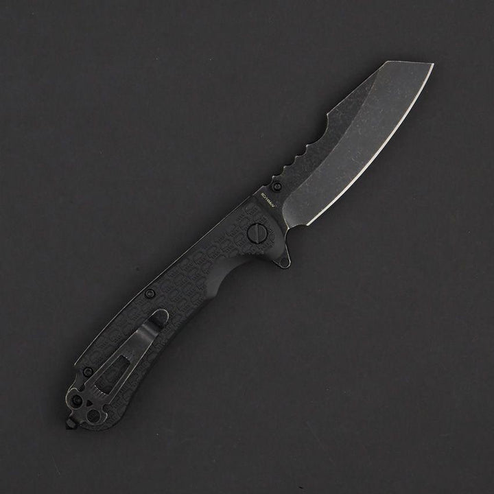 Daggerr Knives Rhino Linerlock Blackout Textured FRN Stonewash 8Cr14MoV - Knives.mx