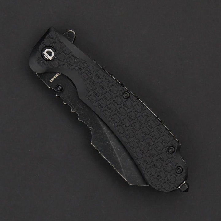 Daggerr Knives Rhino Linerlock Blackout Textured FRN Stonewash 8Cr14MoV - Knives.mx