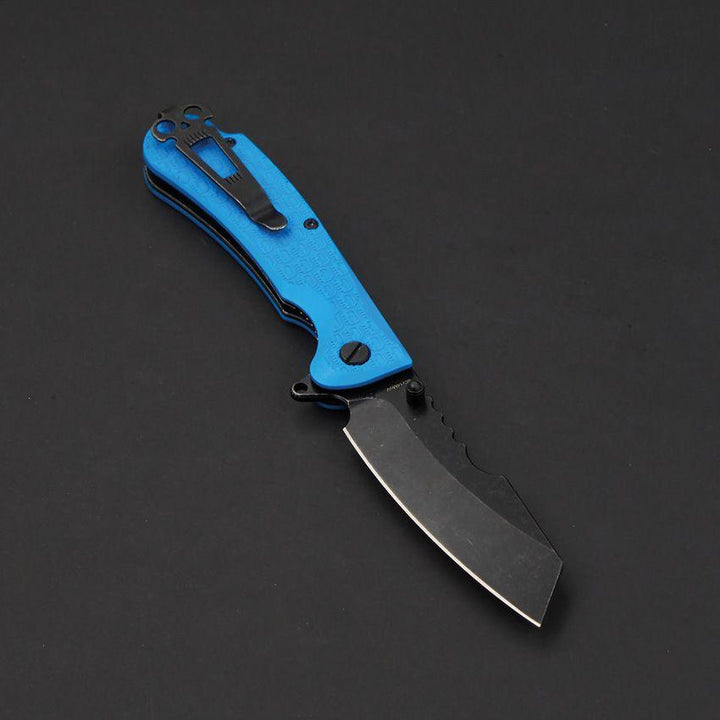 Daggerr Knives Rhino Linerlock Blue Textured FRN Black Stonewash 8Cr14MoV - Knives.mx