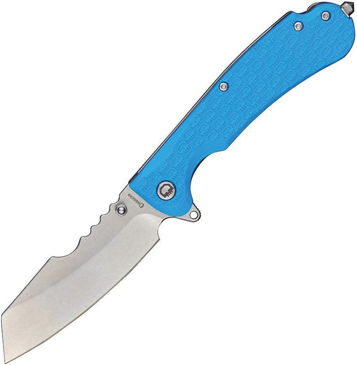 Daggerr Knives Rhino Linerlock Blue Textured FRN Stonewash Sheepsfoot 8Cr14MoV - Knives.mx