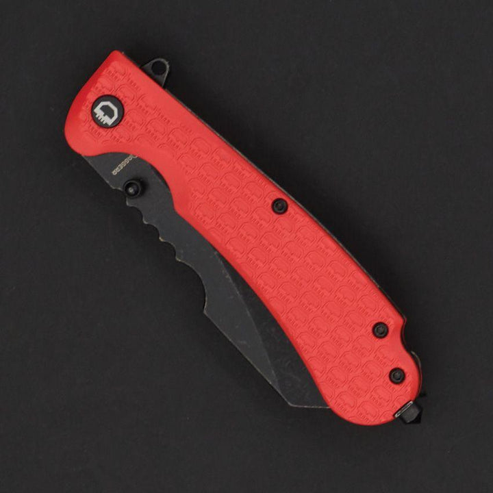 Daggerr Knives Rhino Linerlock Orange Textured FRN Black Stonewash Sheepsfoot 8Cr14MoV - Knives.mx