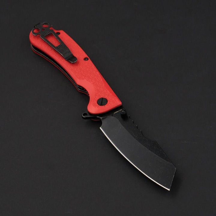 Daggerr Knives Rhino Linerlock Orange Textured FRN Black Stonewash Sheepsfoot 8Cr14MoV - Knives.mx