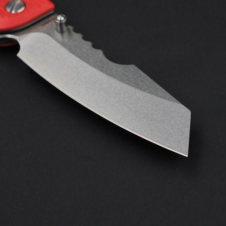 Daggerr Knives Rhino Linerlock Orange Textured FRN Stonewash Sheepsfoot 8Cr14MoV - Knives.mx