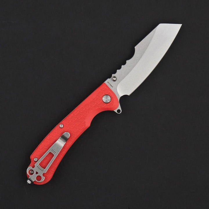 Daggerr Knives Rhino Linerlock Orange Textured FRN Stonewash Sheepsfoot 8Cr14MoV - Knives.mx