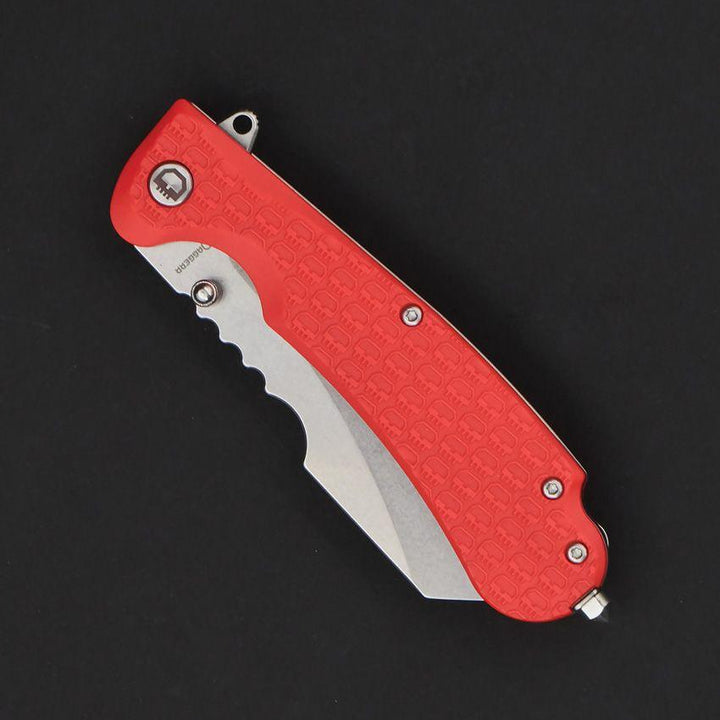 Daggerr Knives Rhino Linerlock Orange Textured FRN Stonewash Sheepsfoot 8Cr14MoV - Knives.mx