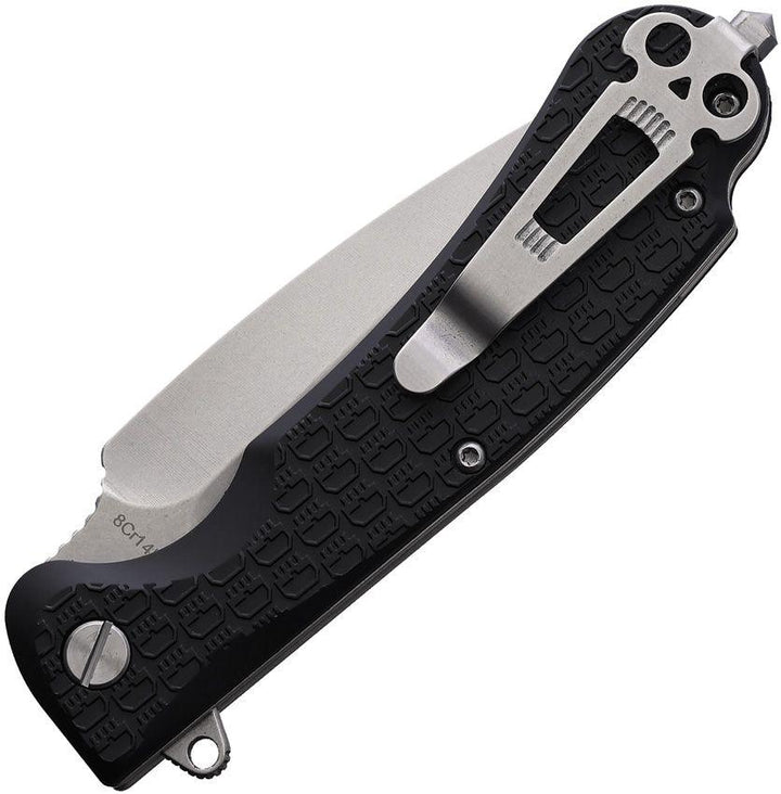 Daggerr Knives Urban 2 Linerlock Black Textured FRN Stonewash 8Cr14MoV - Knives.mx