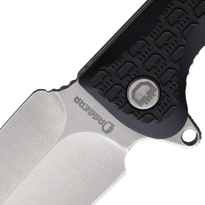 Daggerr Knives Urban 2 Linerlock Black Textured FRN Stonewash 8Cr14MoV - Knives.mx