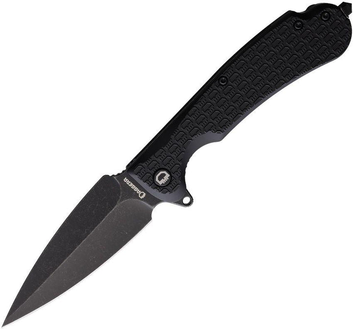 Daggerr Knives Urban 2 Linerlock Blackout Textured FRN Stonewash 8Cr14MoV - Knives.mx