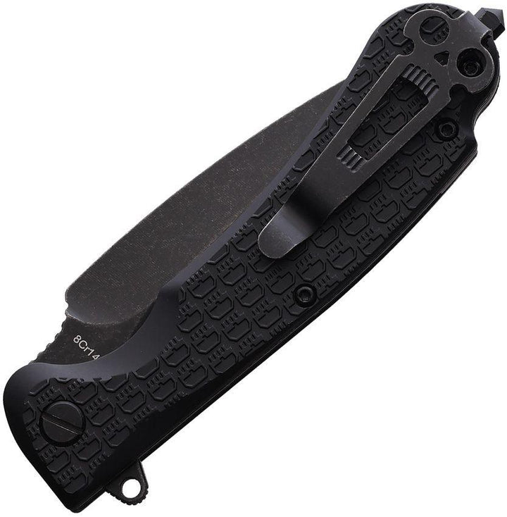 Daggerr Knives Urban 2 Linerlock Blackout Textured FRN Stonewash 8Cr14MoV - Knives.mx