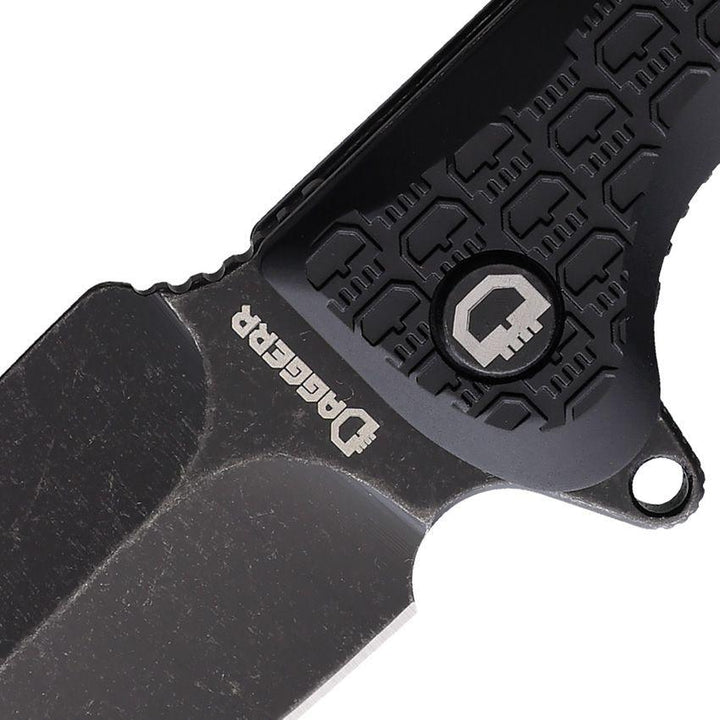 Daggerr Knives Urban 2 Linerlock Blackout Textured FRN Stonewash 8Cr14MoV - Knives.mx