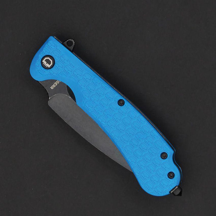 Daggerr Knives Urban 2 Linerlock Blue Textured FRN Black Stonewash 8Cr14MoV - Knives.mx