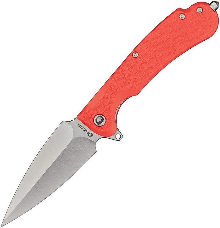 Daggerr Knives Urban 2 Linerlock Orange Textured FRN Stonewash 8Cr14MoV - Knives.mx