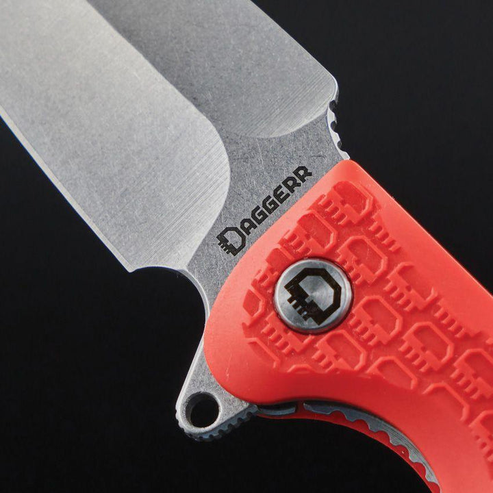 Daggerr Knives Urban 2 Linerlock Orange Textured FRN Stonewash 8Cr14MoV - Knives.mx