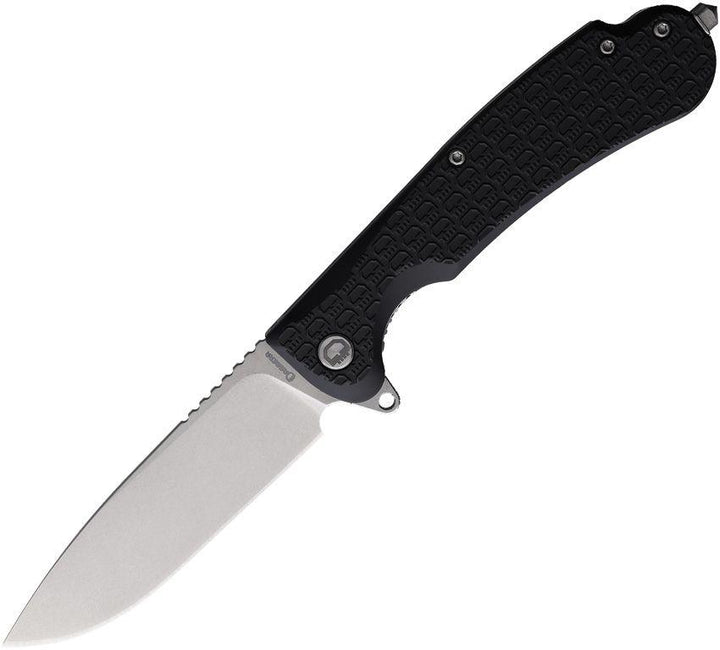 Daggerr Knives Wocket Linerlock Black Textured FRN Stonewash 8Cr14MoV - Knives.mx