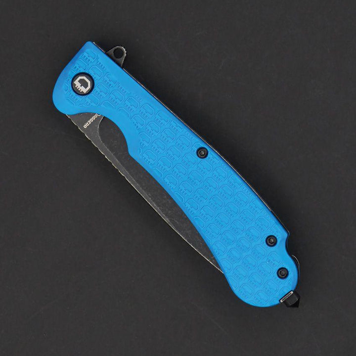 Daggerr Knives Wocket Linerlock Blue Textured FRN Black Stonewash 8Cr14MoV - Knives.mx