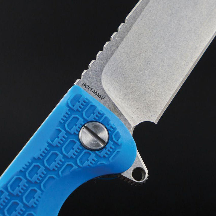 Daggerr Knives Wocket Linerlock Blue Textured FRN Stonewash 8Cr14MoV - Knives.mx