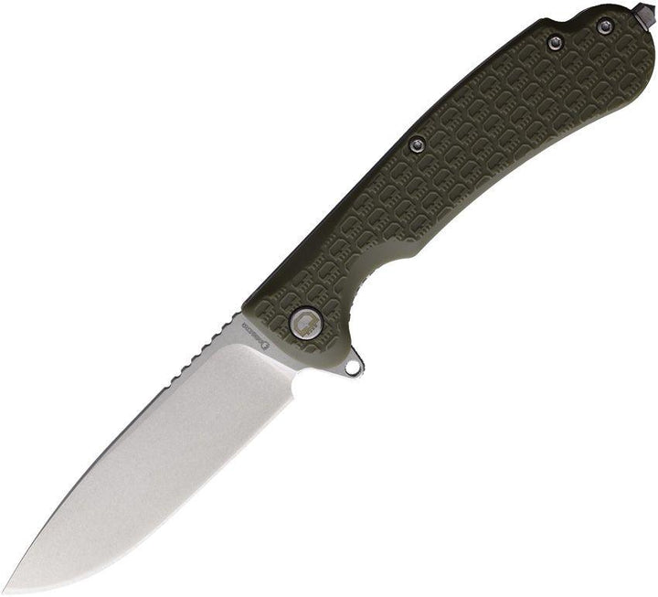 Daggerr Knives Wocket Linerlock Olive Green Textured FRN Stonewash 8Cr14MoV - Knives.mx