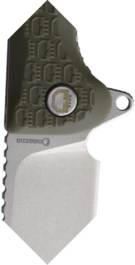 Daggerr Knives Wocket Linerlock Olive Green Textured FRN Stonewash 8Cr14MoV - Knives.mx