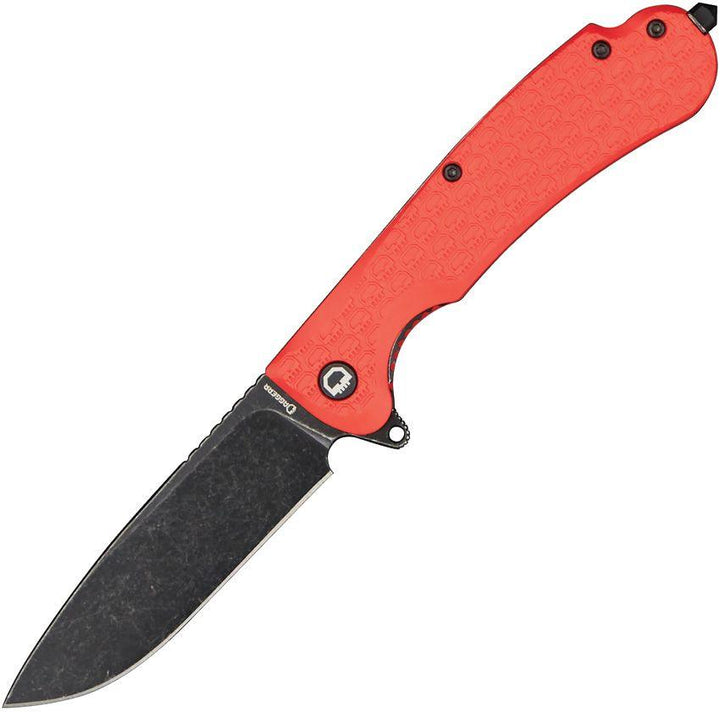 Daggerr Knives Wocket Linerlock Orange Textured FRN Black Stonewash 8Cr14MoV - Knives.mx