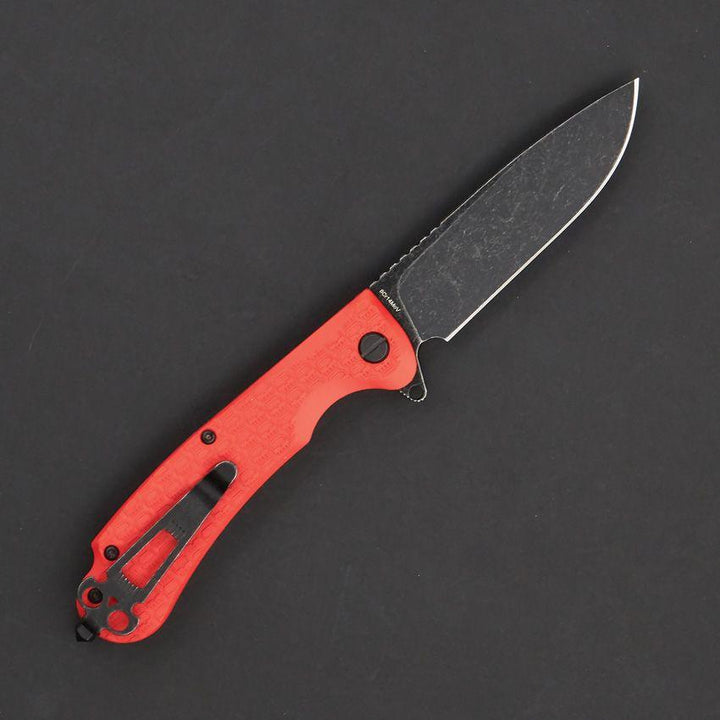 Daggerr Knives Wocket Linerlock Orange Textured FRN Black Stonewash 8Cr14MoV - Knives.mx