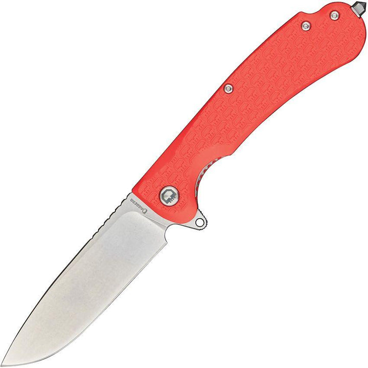 Daggerr Knives Wocket Linerlock Orange Textured FRN Stonewash 8Cr14MoV - Knives.mx