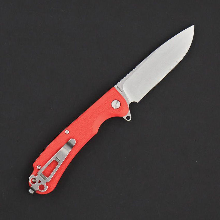 Daggerr Knives Wocket Linerlock Orange Textured FRN Stonewash 8Cr14MoV - Knives.mx