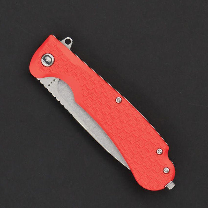 Daggerr Knives Wocket Linerlock Orange Textured FRN Stonewash 8Cr14MoV - Knives.mx