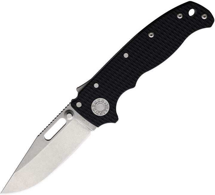 Demko AD 20.5 Shark-Lock Black G10 Stonewash Clip Point S35VN - Knives.mx