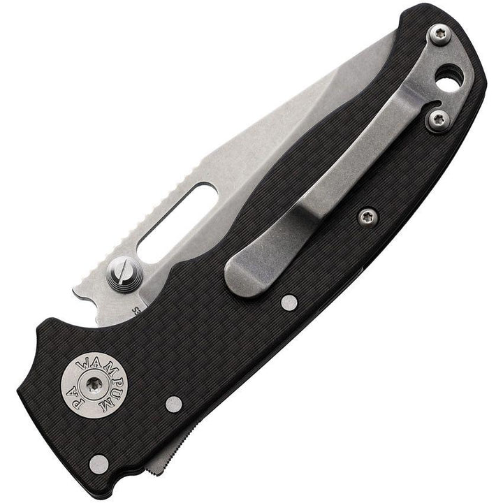 Demko AD 20.5 Shark-Lock Carbon Fiber Stonewash Clip Point S35VN - Knives.mx