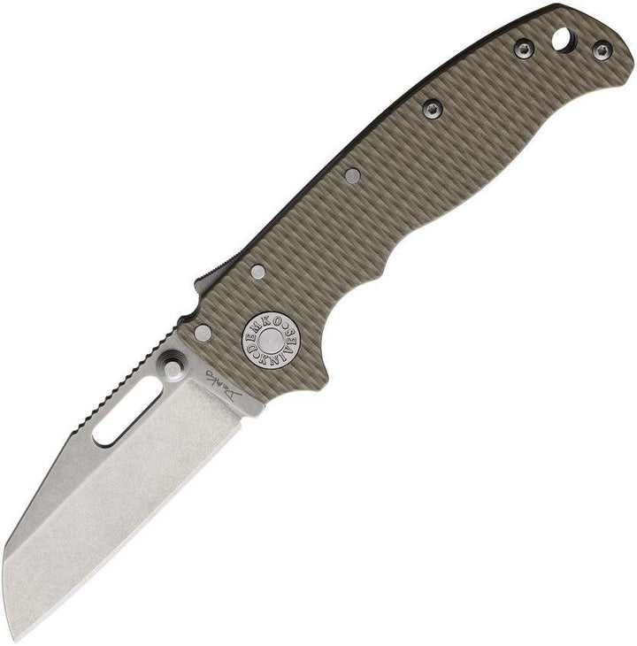 Demko AD 20.5 Shark-Lock Coyote Tan G10 Stonewash Shark Foot S35VN - Knives.mx