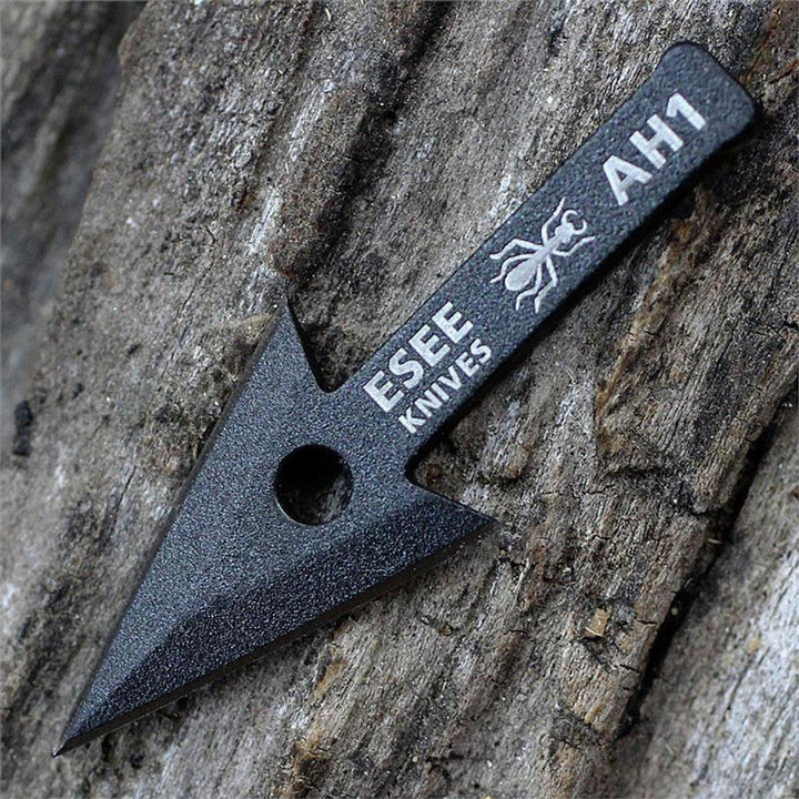 ESEE Arrowhead Tactical Gunsmoke Gray Double Edge Head 1095HC - Knives.mx