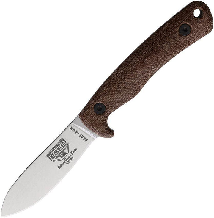 ESEE Ashley Emerson Game Knife Brown Micarta Stonewash S35VN - Knives.mx