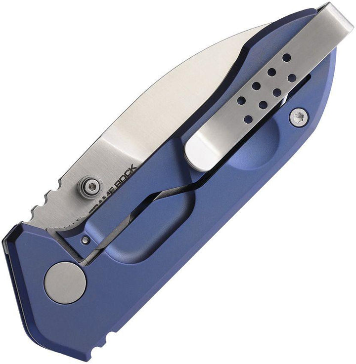 Extrema Ratio Frame Rock Titan Blue Sw Titanium Stonewash Bohler N690 - Knives.mx