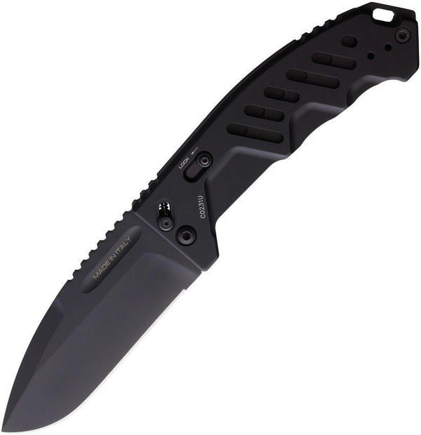 Extrema Ratio RAO C Crossbar Lock Black Anodized Aluminum MIL-C-13924 Burnished Bohler N690 - Knives.mx