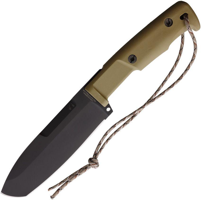 Extrema Ratio Selvans Fixed Blade Tan Forprene Black Stonewash Bohler N690 - Knives.mx