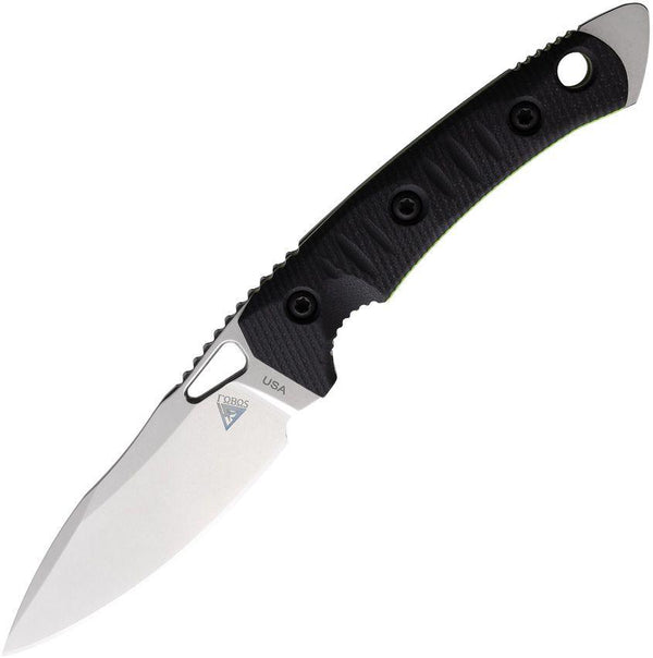 Fobos Knives Cacula Fixed Blade Black Micarta Green Liners Tumbled CPM S35VN - Knives.mx